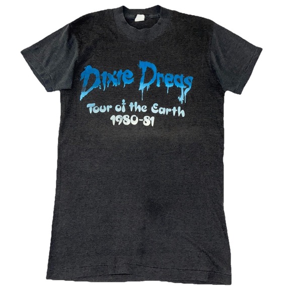 Vtg Dixie Dregs Tour Of The Earth 1980-81‎ T Shirt M Gray Single Stitch *flaws